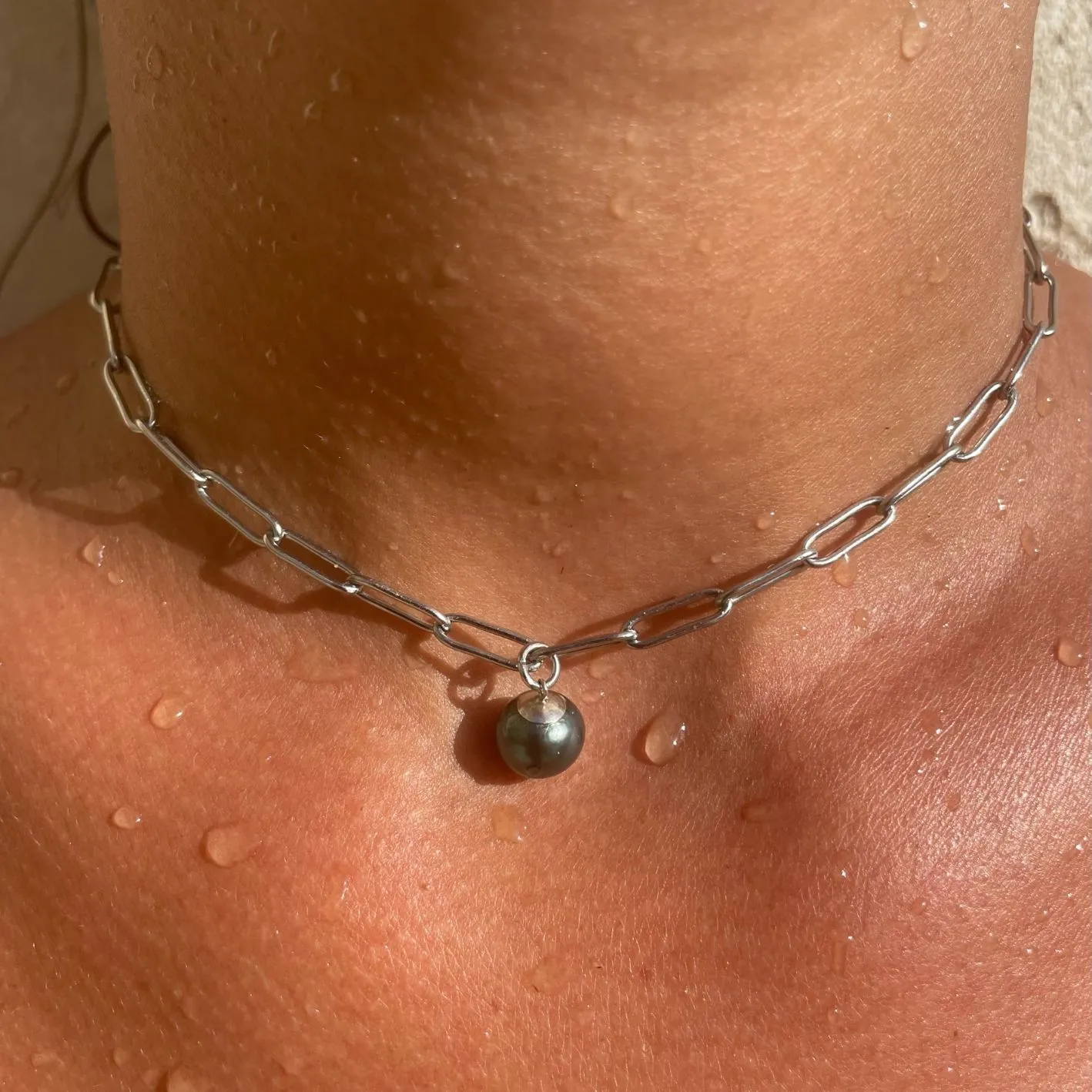 Collier Poema argenté artisanal