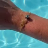 Bracelet Tiare doré sur l'eau