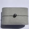 bracelet chaine fine perle de Tahiti