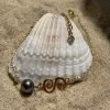 Bracelet doré spirale et perle de Tahiti