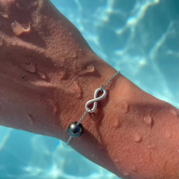 Bracelet Infinity avec perle du Pacifique