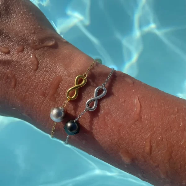Bracelet Infinity avec de véritable perle