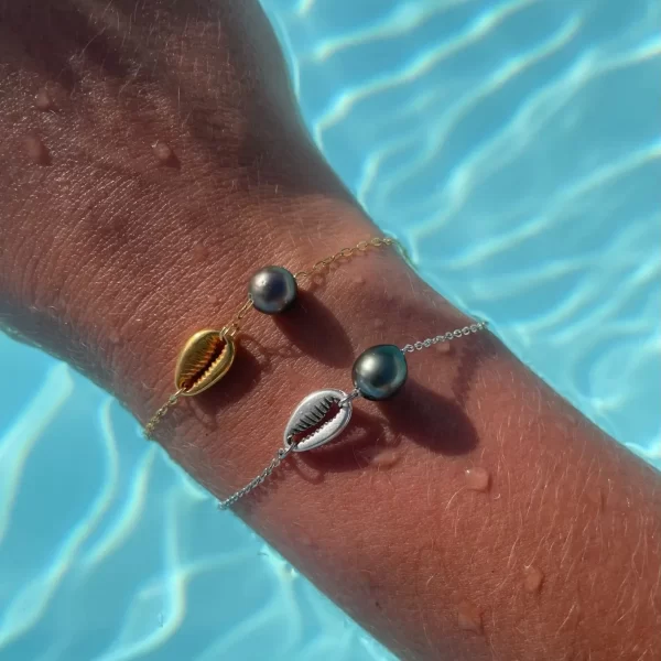 Bracelet Moea orné d'une véritable perle des eaux polynésienne