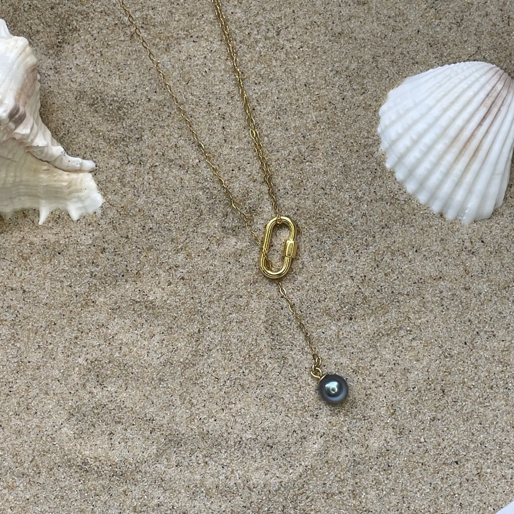 collier-inoxydable collier fait main doré