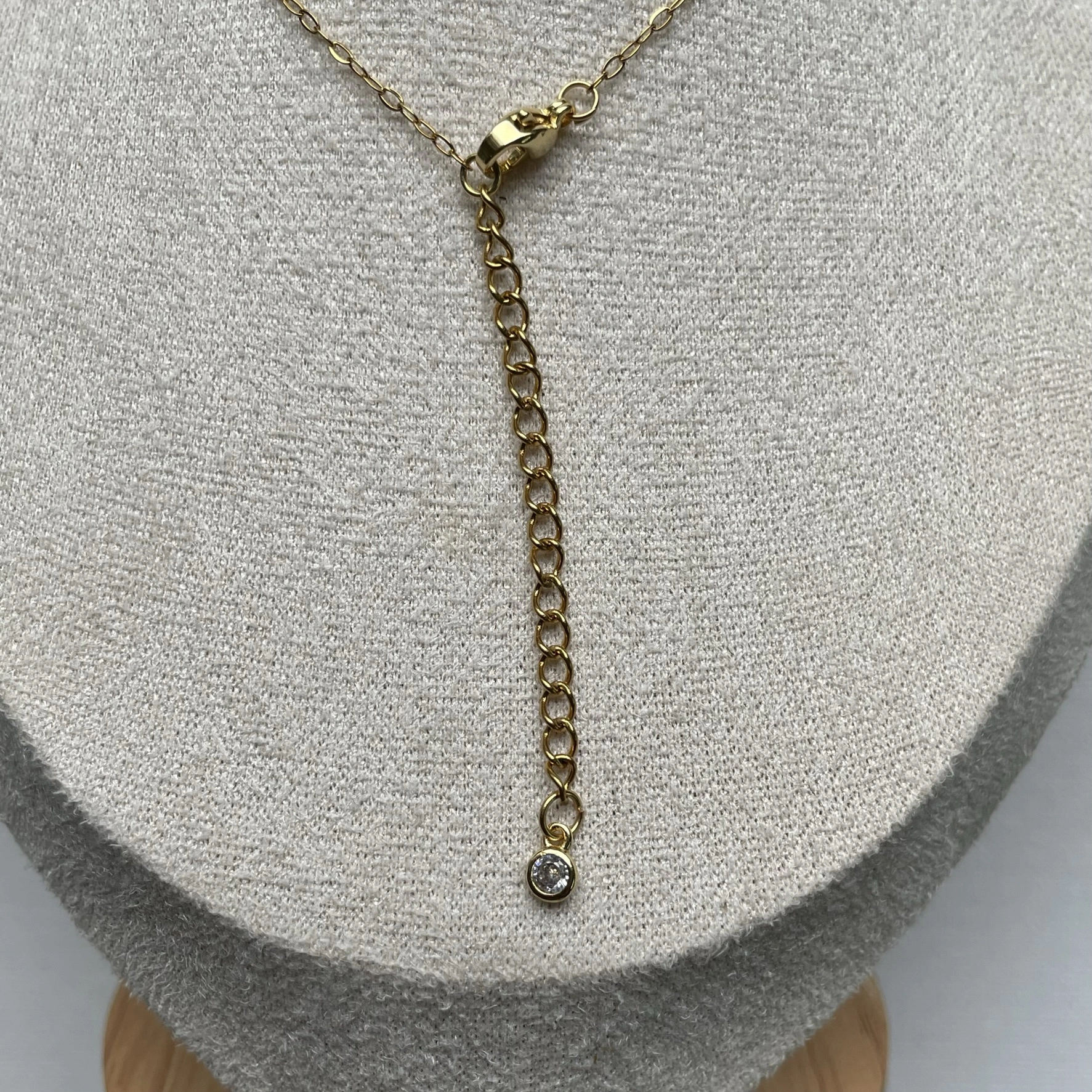 collier plume chainette d'extension collier fait main doré