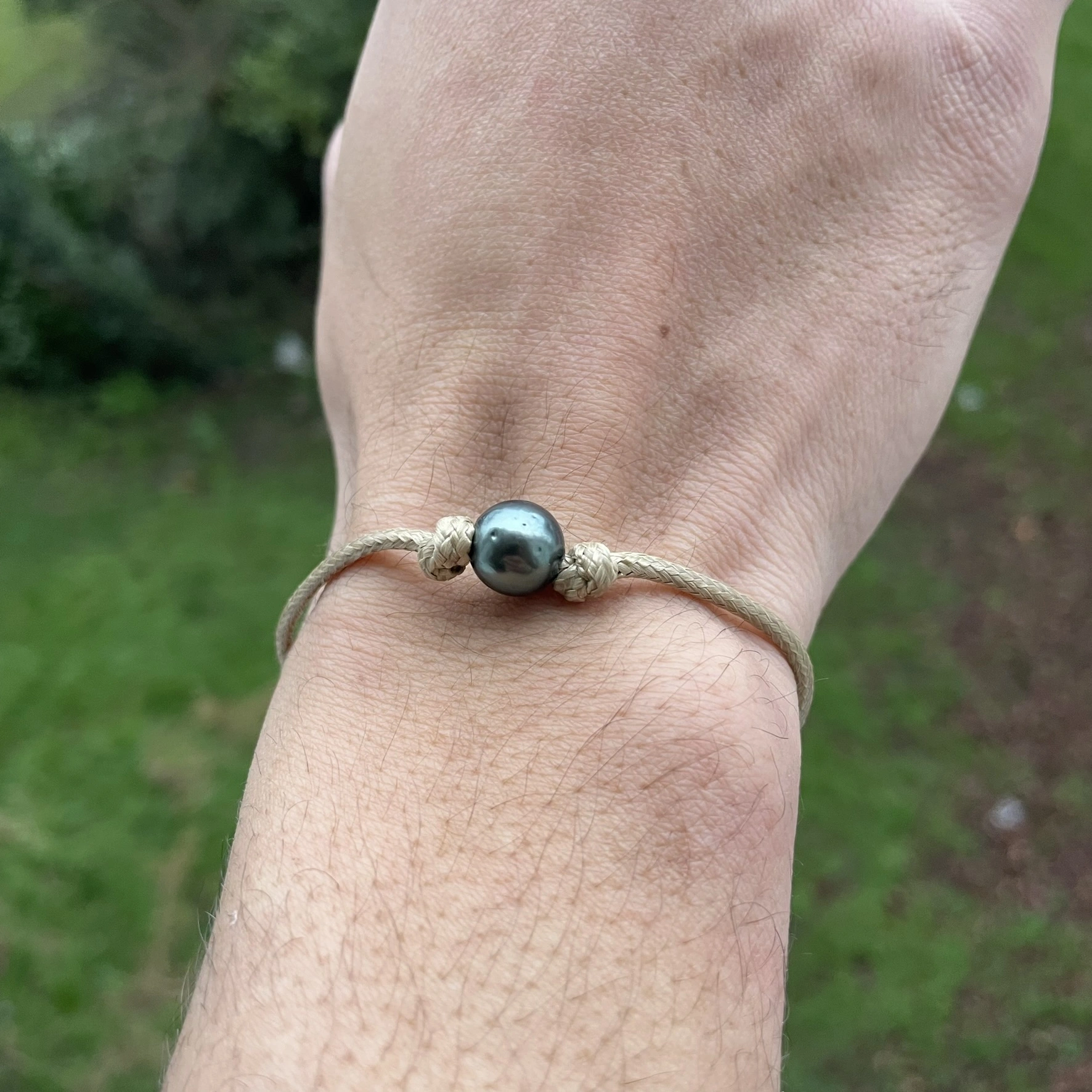 Bracelet Homme Personnalisable En Cuir Avec Perles - Gravure Prénom, Date - Cadeau Pour Papa, Mari, Anniversaire