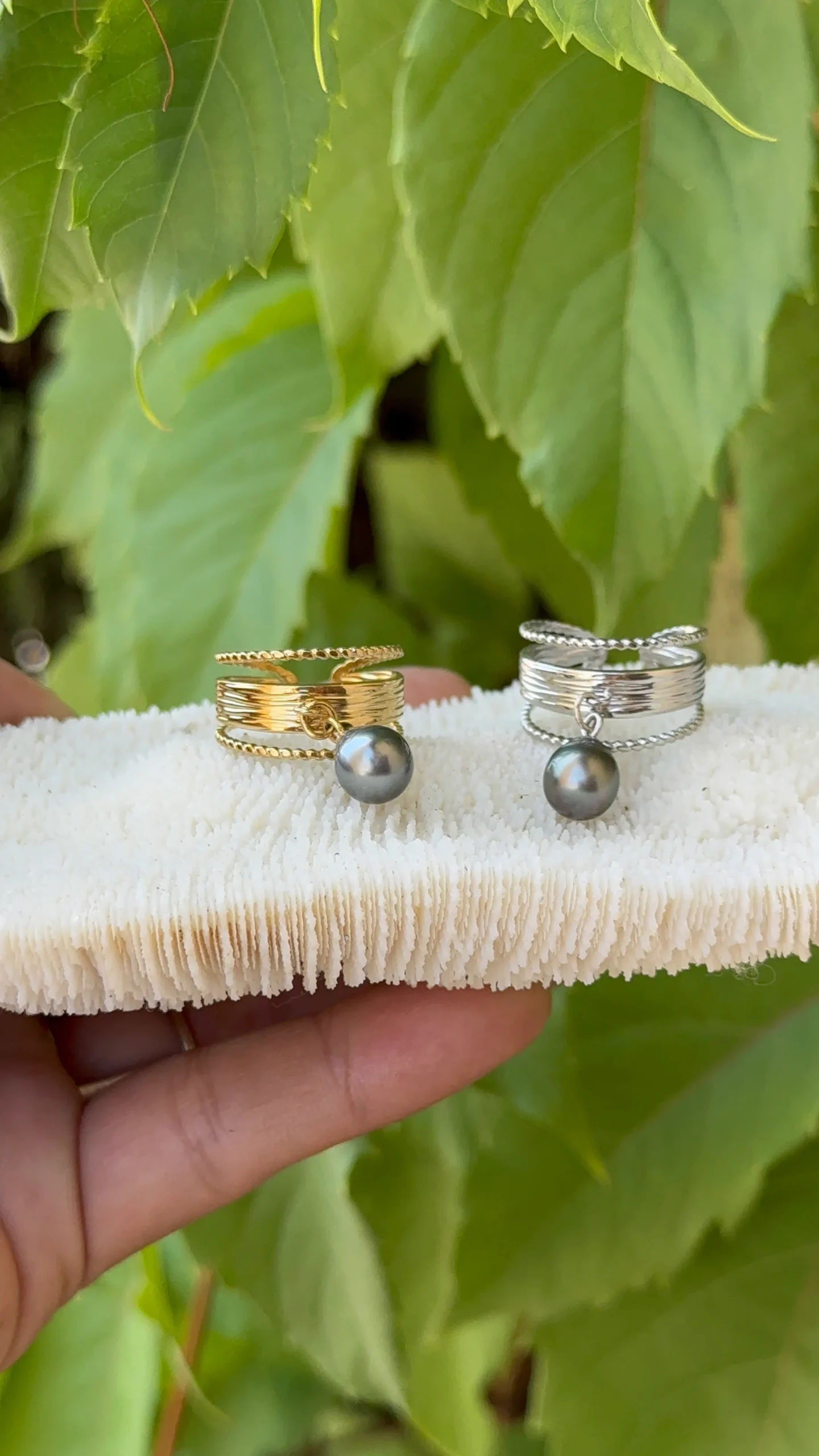 Bague Fetia acier inoxydable et sa perle deTahiti_11zon