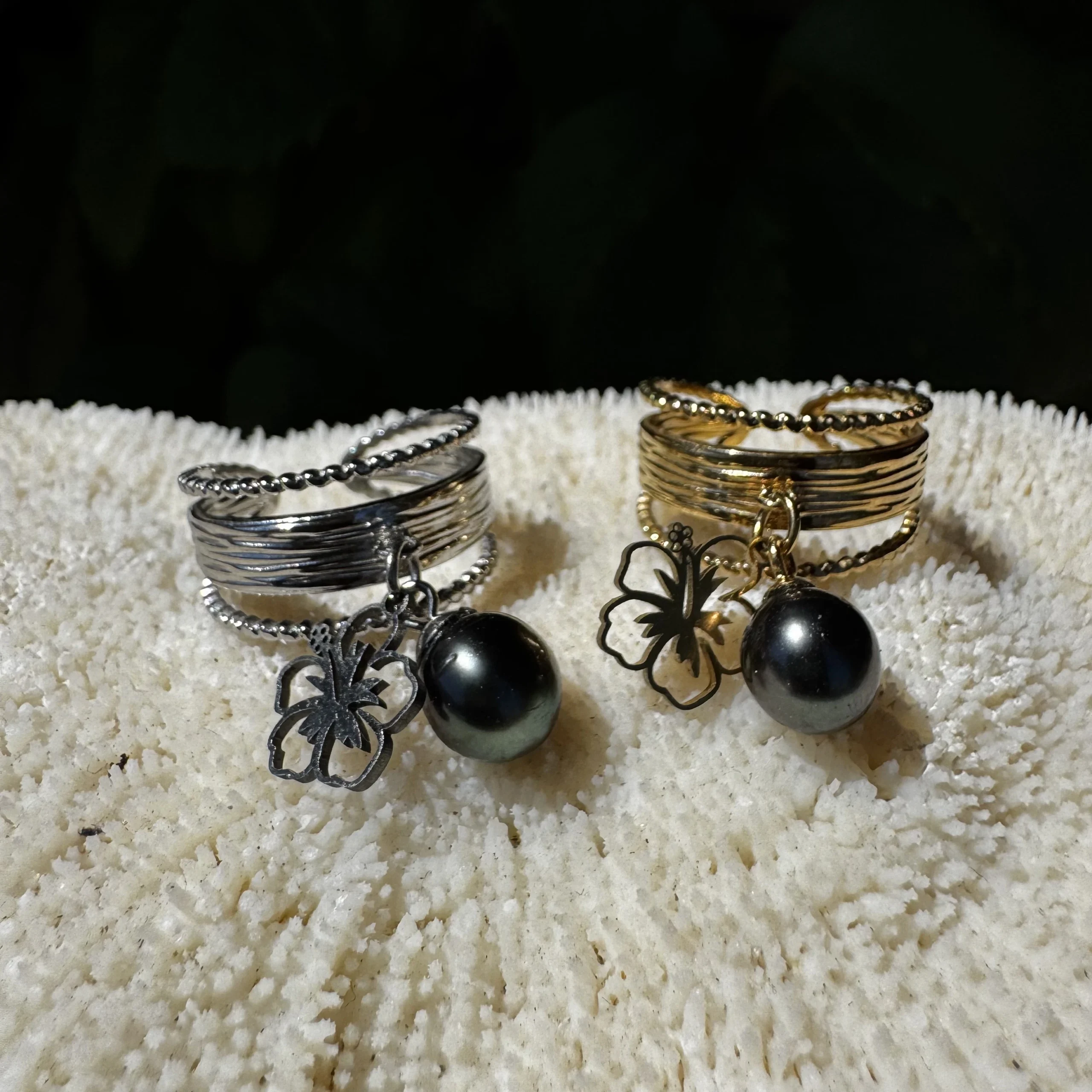 Bague Fetia pampille hibiscus