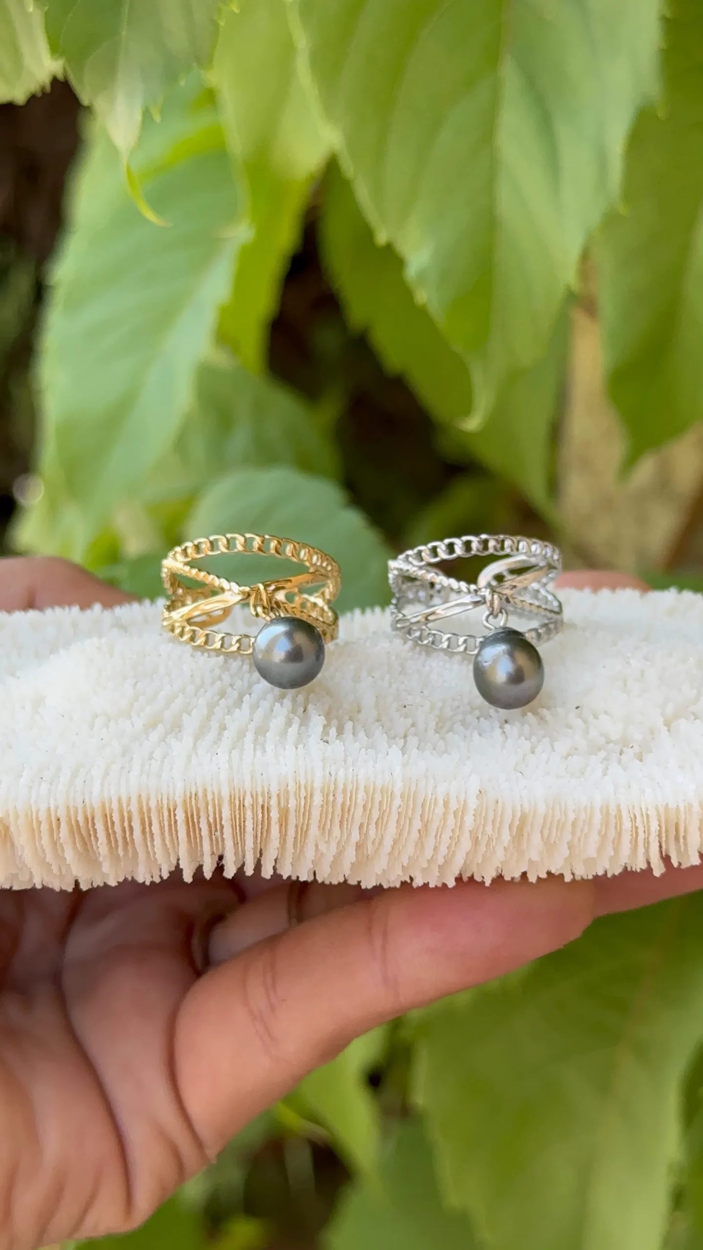 Bague Poehere acier inoxydable et sa perle deTahiti_11zon