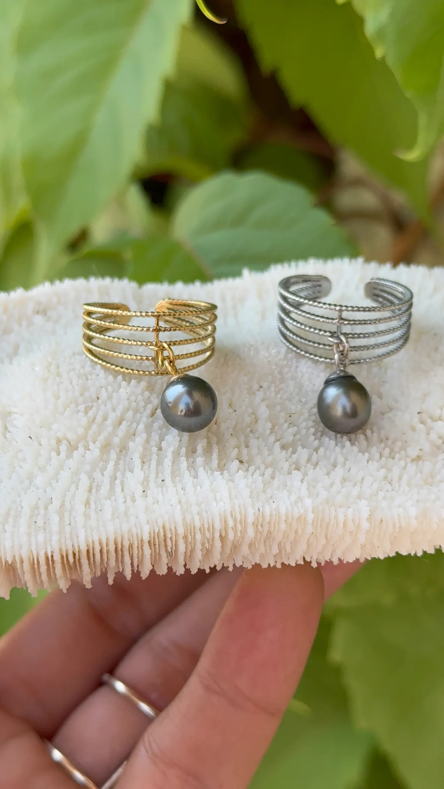 Bague Tepua acier inoxydable et sa perle deTahiti_11zon