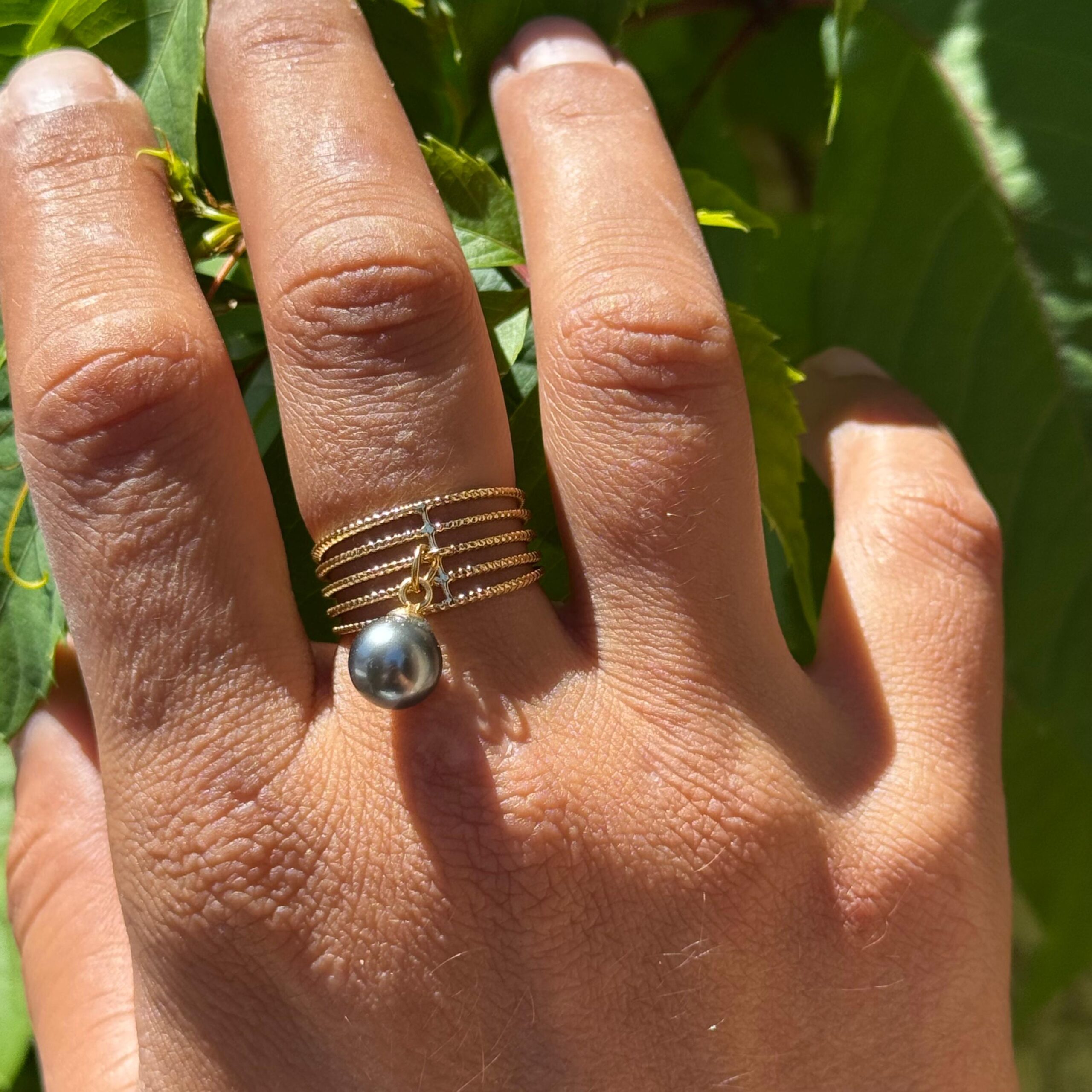 bague tepua perle de tahiti fait main