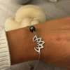 Bracelet Lotus argenté
