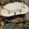 Bracelet Moana doré avec breloque et perle de tahiti