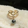 Bague Soleia en acier inoxydable doré