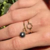 Bague Soleia en acier inoxydable doré réglable