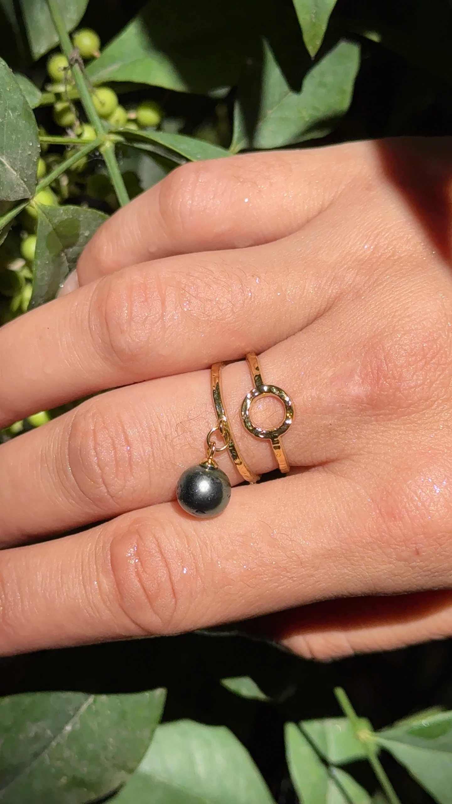 Bague Soleia en acier inoxydable doré réglable