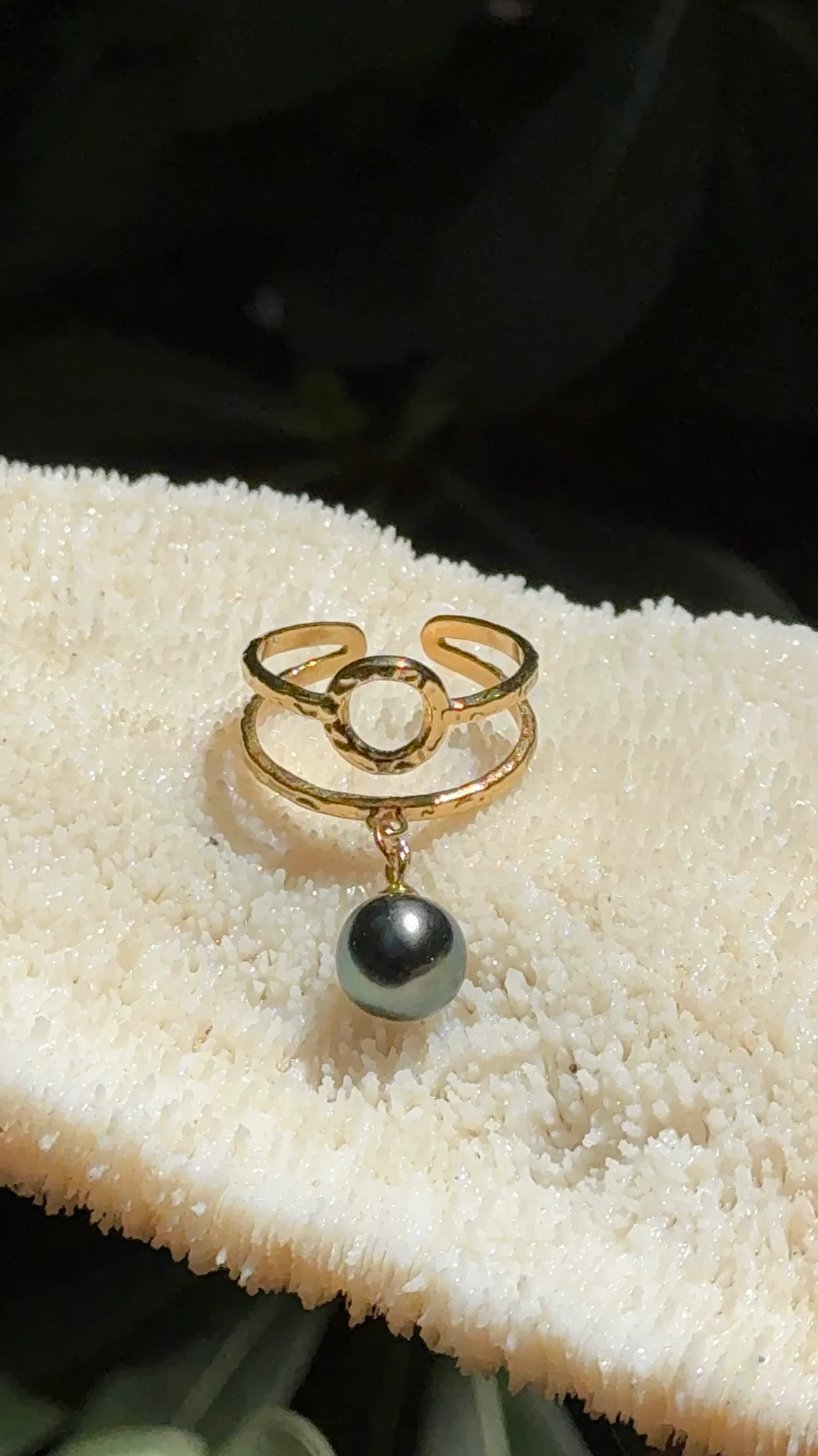 Bague Soleia en acier inoxydable doré