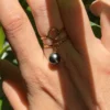Bague Soleia réglable en acier inoxydable doré