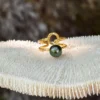 Bague soleia doré en acier inox doré et sa perle de tahiti