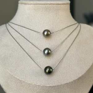 Collier Cascade 3 perles de Tahiti
