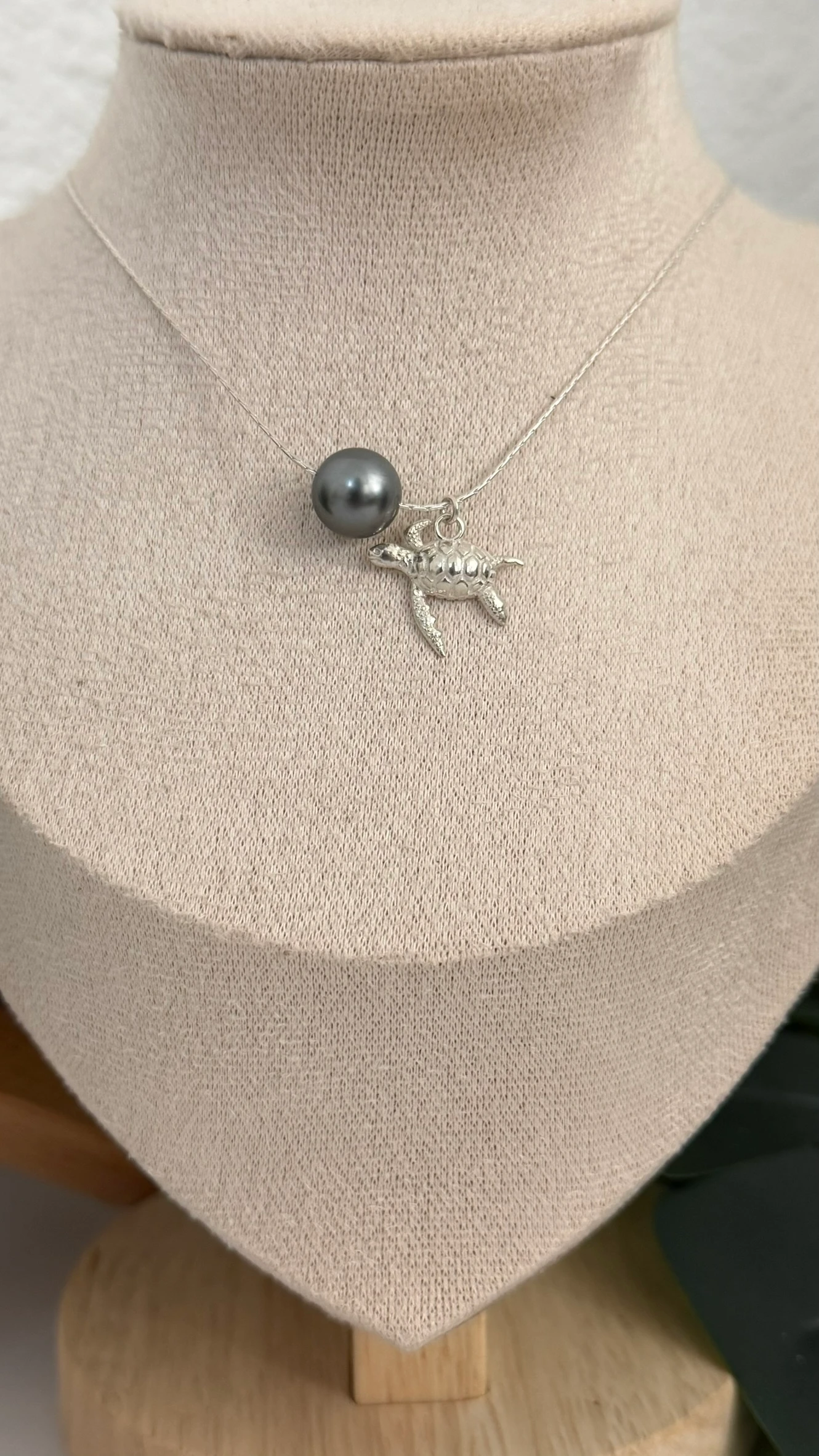 Collier Hanatira en argent 925 et sa perle de tahiti